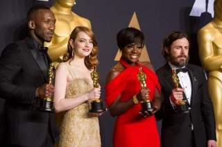 Mahershala Ali, Emma Stone, Viola Davis en Casey Affleck (Foto: Oscars)