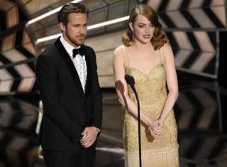 Die sterre van La La Land, Ryan Gosling Emma Stone. Foto: Chris Pizzello/Invision/AP