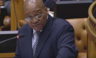 Pres. Zuma tydens Donderdag se vraesessie. 