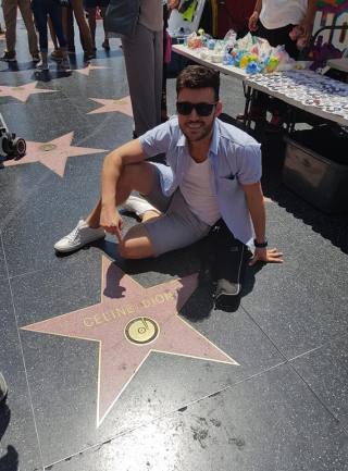 Wian by Celine Dion se ster op die Hollywood Walk of Fame. (Foto: Verskaf)