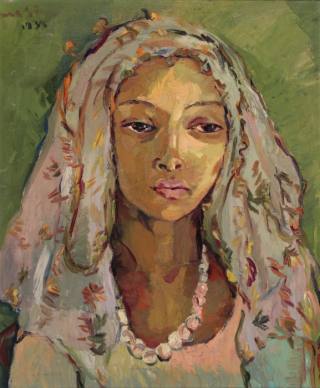 'Portret of a young Malay girl' (1939) deur Irma Stern.